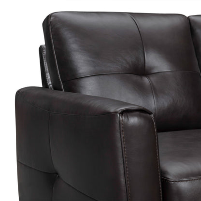 Black Leather Sofa With Brown Legs