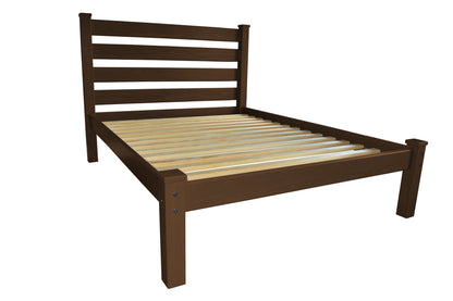 Brown Solid Wood Full Bed