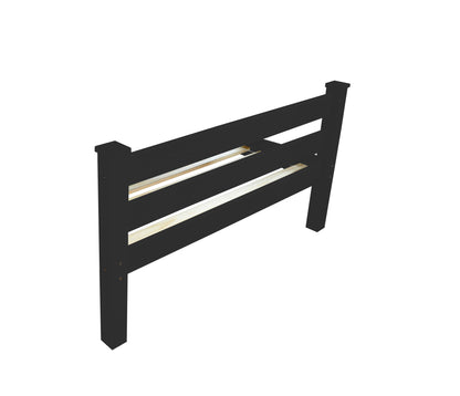 Black Solid Wood Full Bed