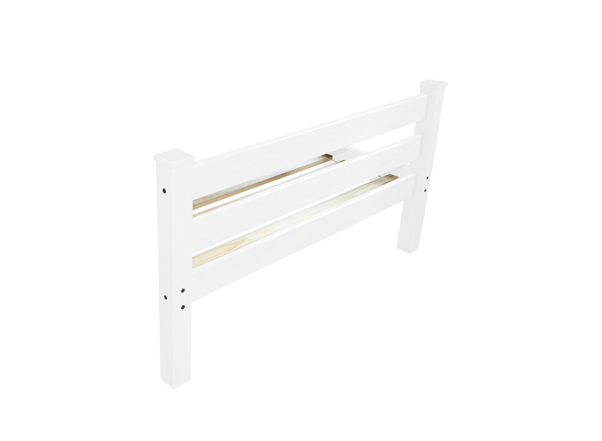 White Solid Wood Full Bed
