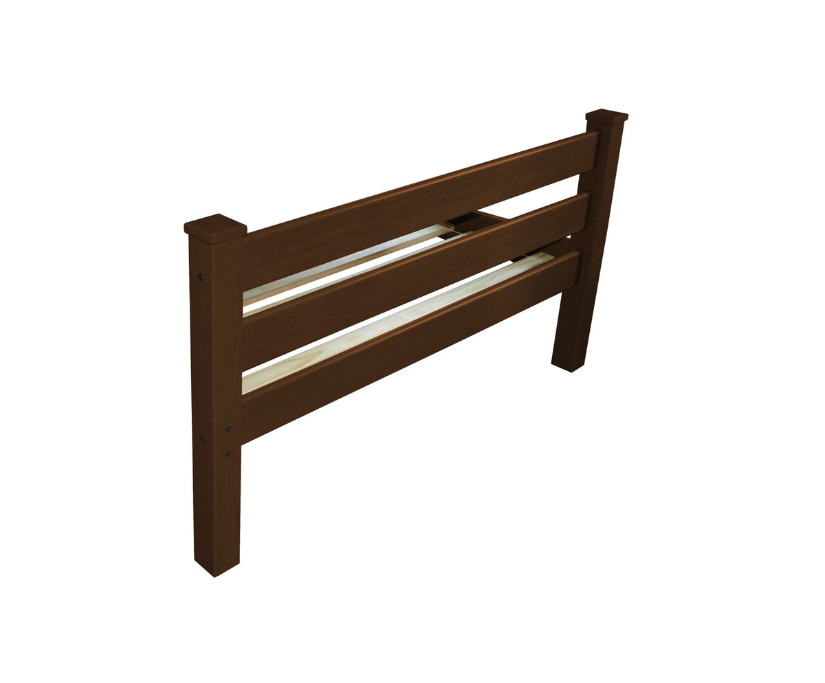 Brown Solid Wood Queen Bed