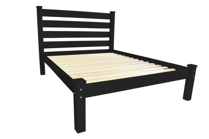 Black Solid Wood Queen Bed