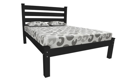 Odessa Black Solid Wood Queen Bed
