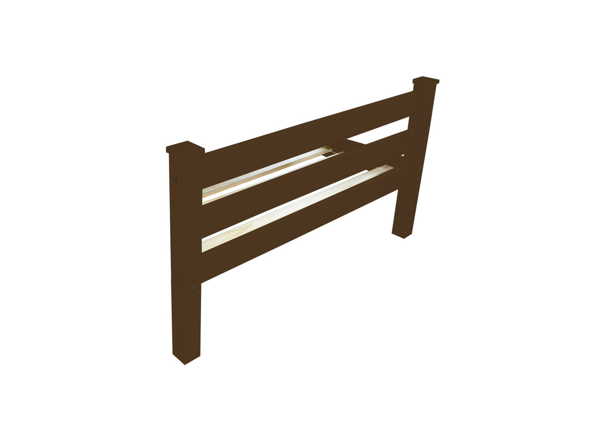 Brown Solid Wood Queen Bed