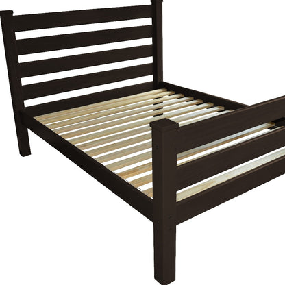 Brown Solid Wood Twin Bed