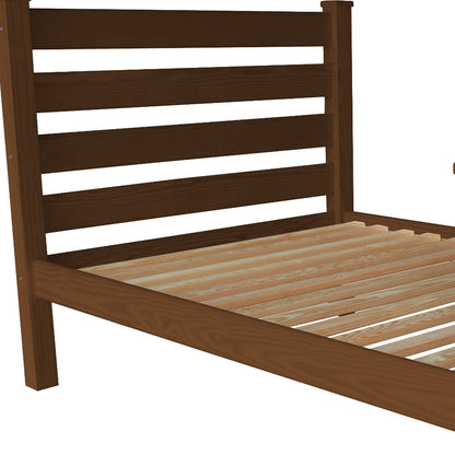 Brown Solid Wood Full Bed