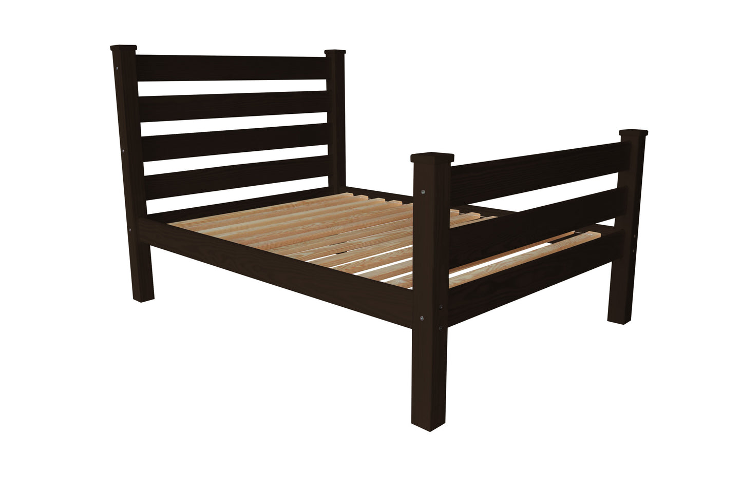 Brown Solid Wood Full Bed