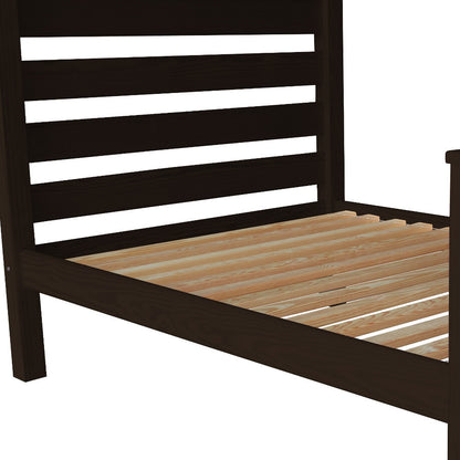 Brown Solid Wood Full Bed