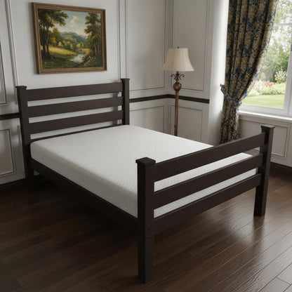 Brown Solid Wood Full Bed