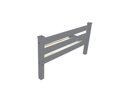 Gray Solid Wood Queen Bed