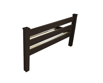 Brown Solid Wood Queen Bed