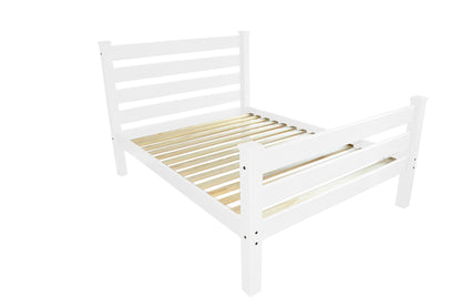 White Solid Wood Queen Bed
