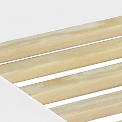 White Solid Wood Queen Bed