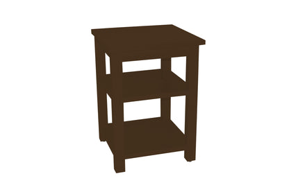 Dark Brown Solid Wood Nightstand