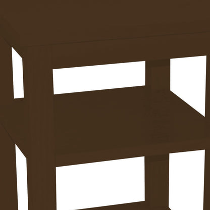 Dark Brown Solid Wood Nightstand