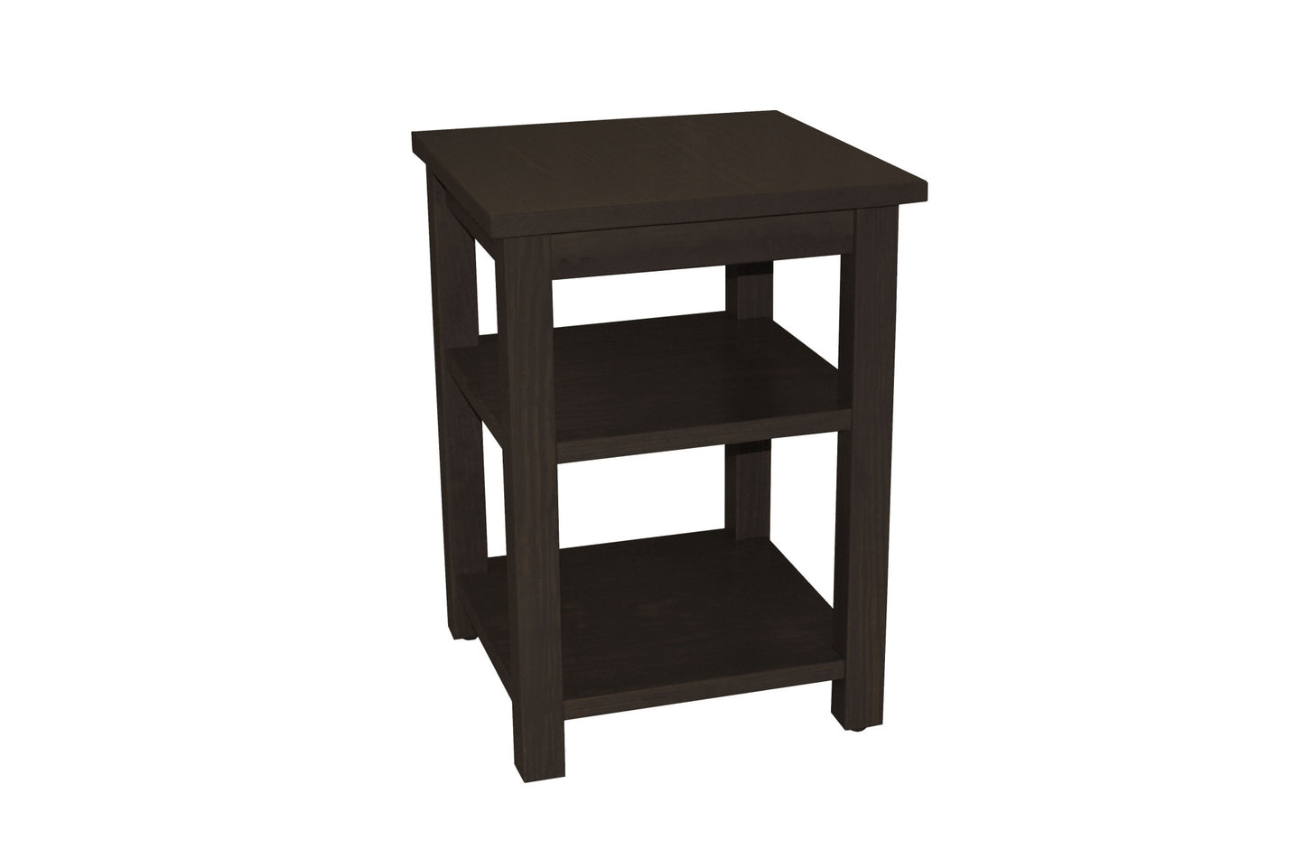 Espresso Solid Wood Nightstand