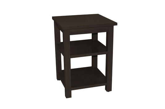 Espresso Solid Wood Nightstand