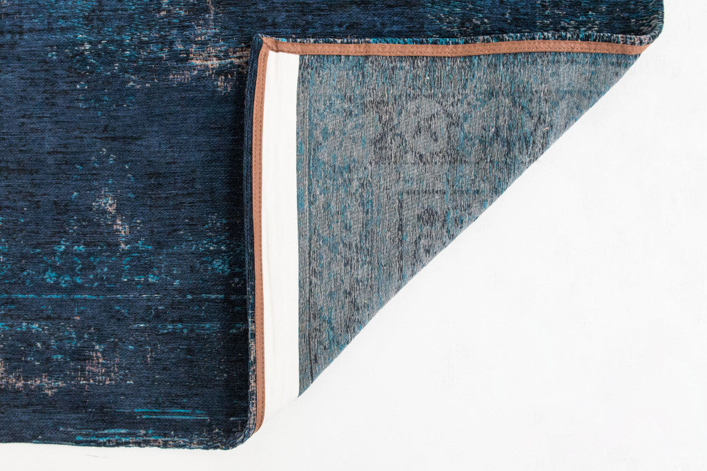 5 x 7 Blue & Gray Medallion Non Skid Rug