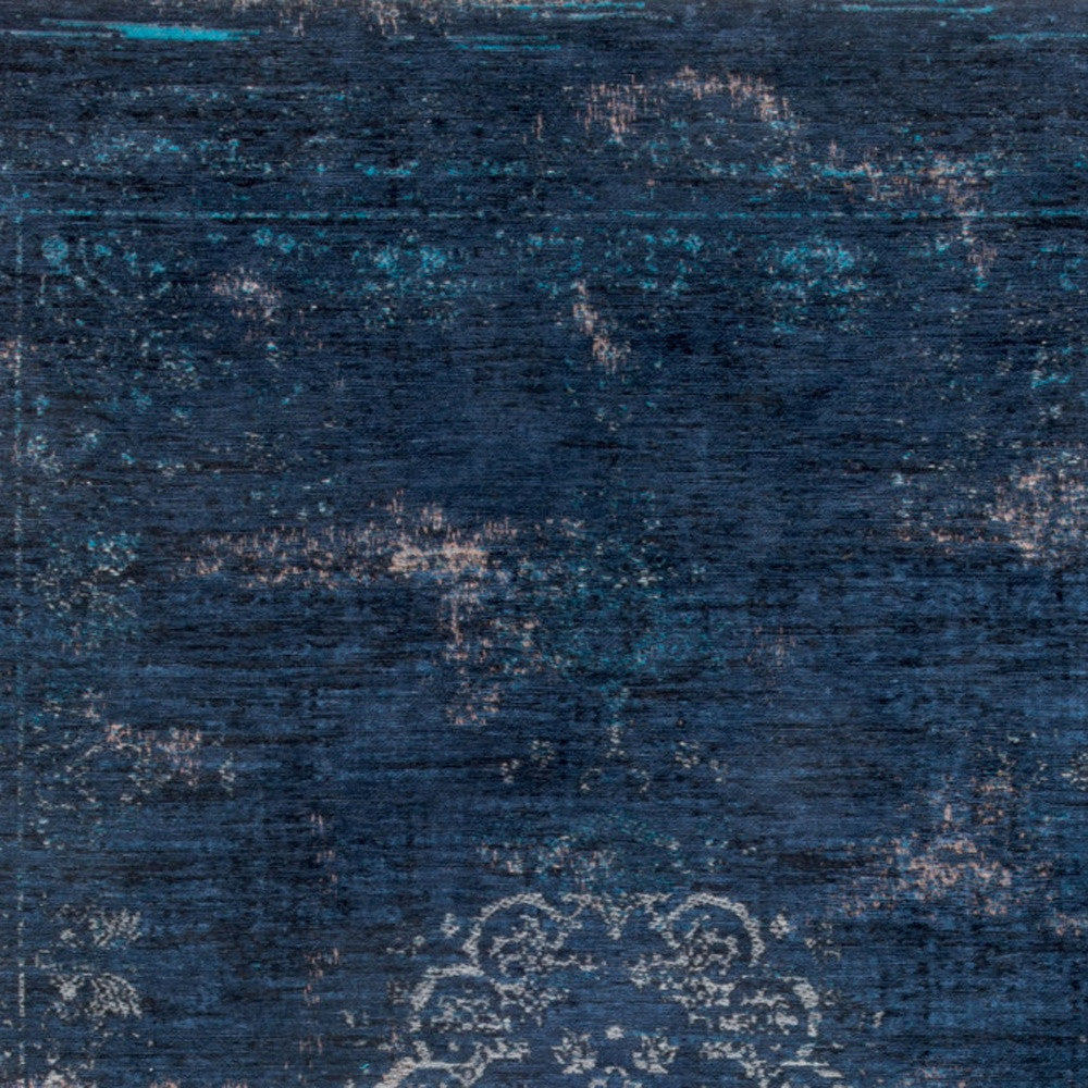 5 x 7 Blue & Gray Medallion Non Skid Rug