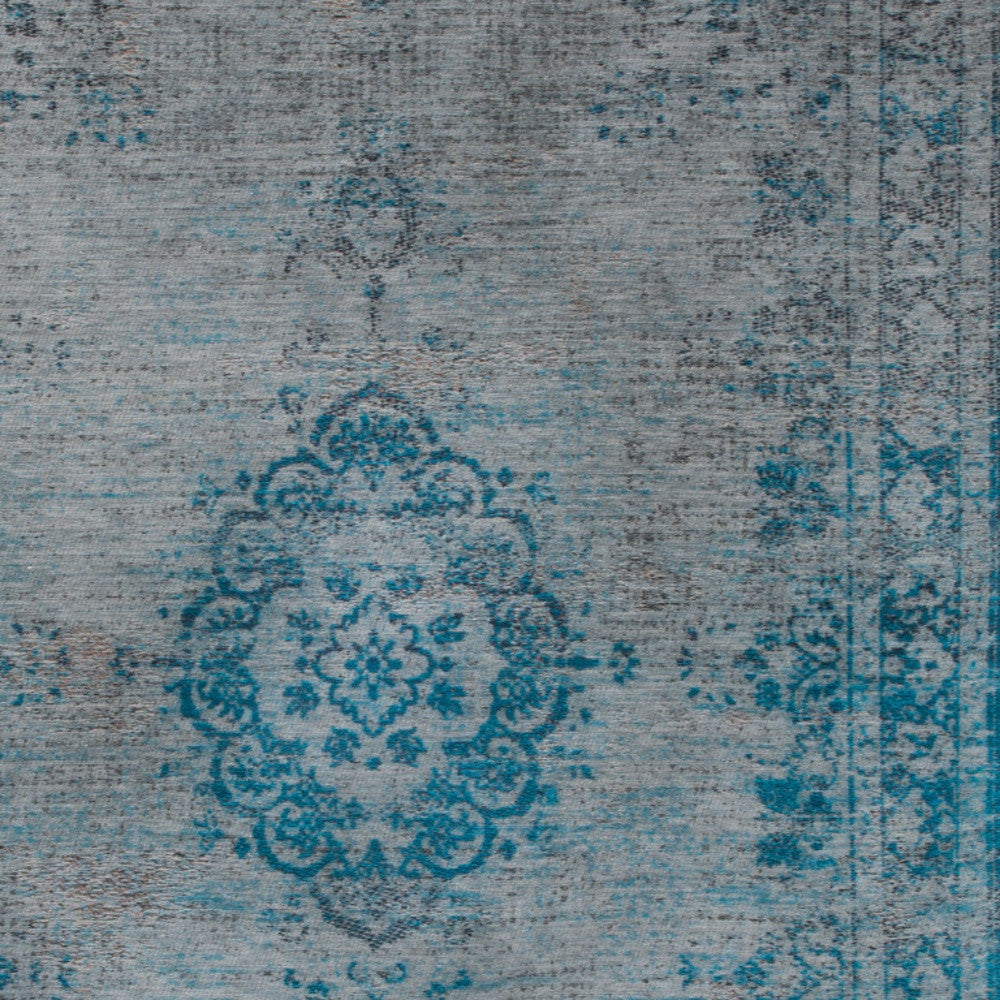 5 x 7 Gray & Green Medallion Non Skid Rug