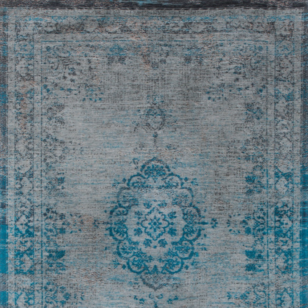 5 x 7 Gray & Green Medallion Non Skid Rug