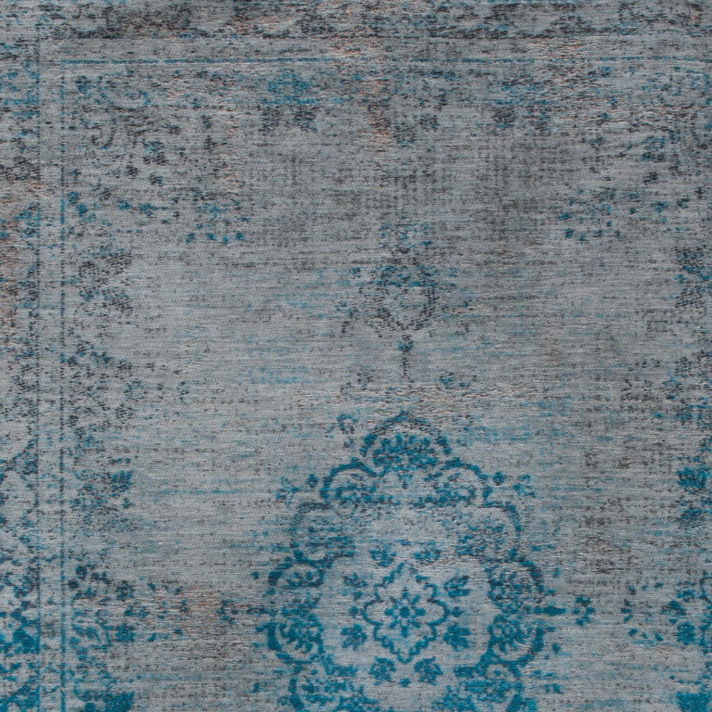 6 x 8 Gray & Green Medallion Non Skid Rug