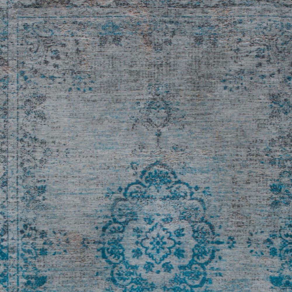 7 x 9 Gray & Green Medallion Non Skid Rug