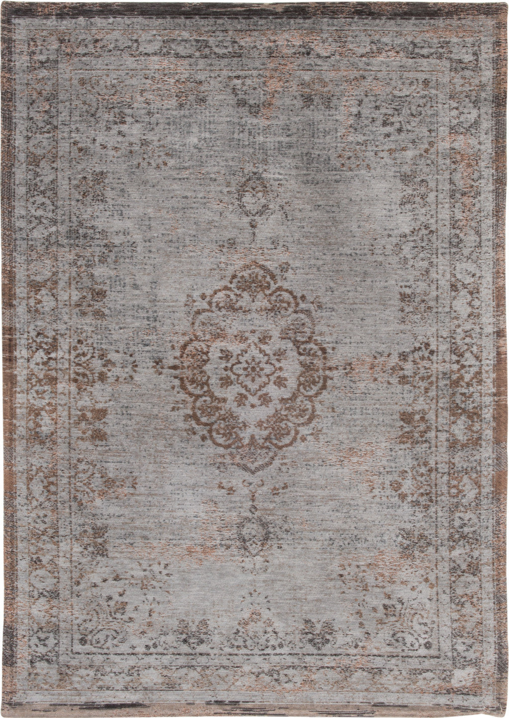 7 x 9 Gray & Beige Medallion Non Skid Rug