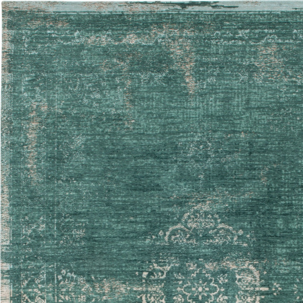 5 x 7 Gray & Green Medallion Non Skid Rug
