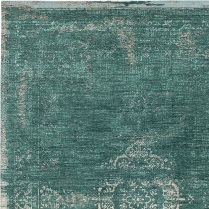5 x 7 Gray & Green Medallion Non Skid Rug