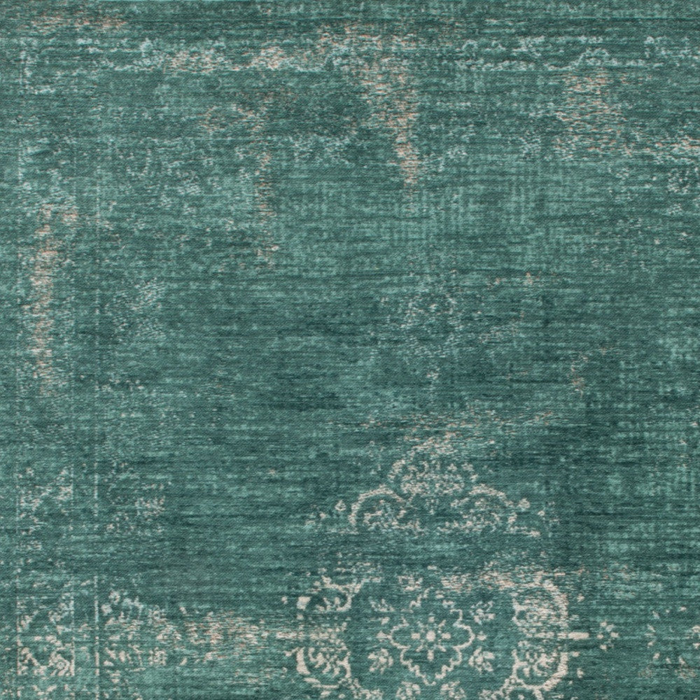 6 x 8 Gray & Green Medallion Non Skid Rug