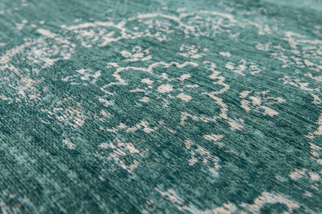 7 x 9 Gray & Green Medallion Non Skid Rug