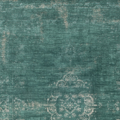 7 x 9 Gray & Green Medallion Non Skid Rug