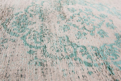 6 x 8 Gray & Green Medallion Non Skid Rug