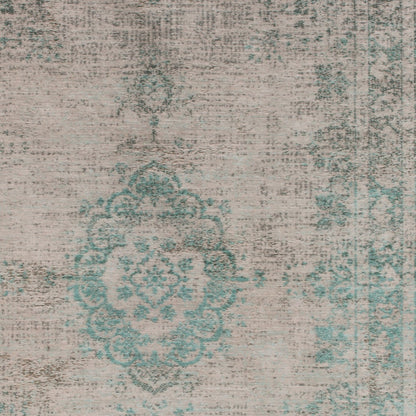 6 x 8 Gray & Green Medallion Non Skid Rug