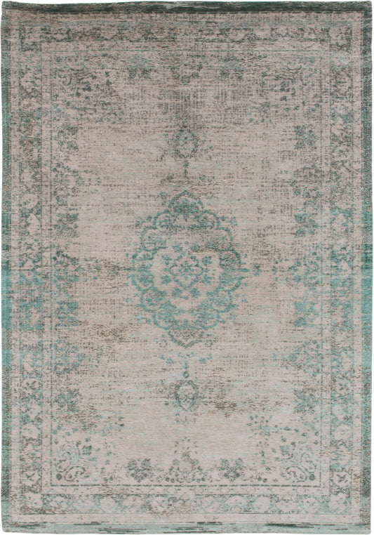 7 x 9 Gray & Green Medallion Non Skid Rug