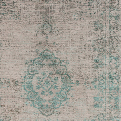 7 x 9 Gray & Green Medallion Non Skid Rug