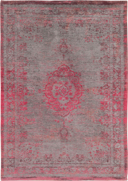 6 x 8 Gray & Pink Medallion Non Skid Rug