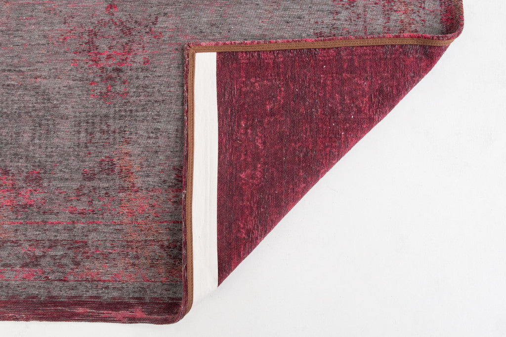 7 x 9 Gray & Pink Medallion Non Skid Rug