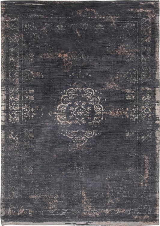 5 x 7 Gray & Black Medallion Non Skid Rug