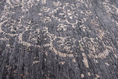 6 x 8 Gray & Black Medallion Non Skid Rug