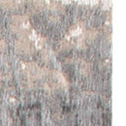 5 x 7 Gray & White Non Skid Rug