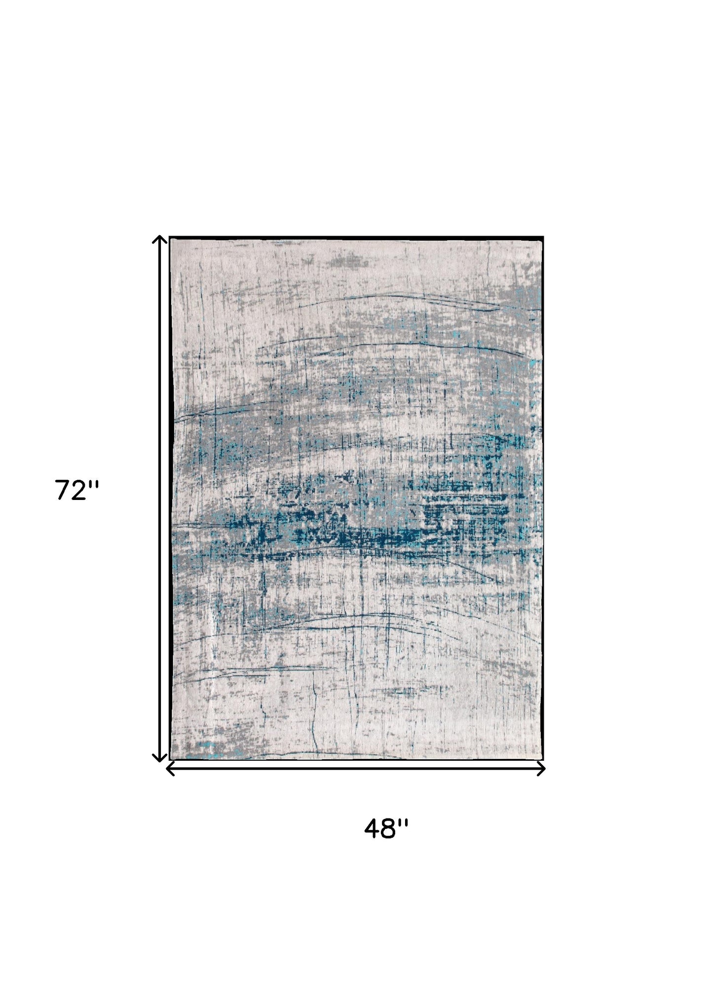 5 x 7 Blue & Gray Non Skid Rug