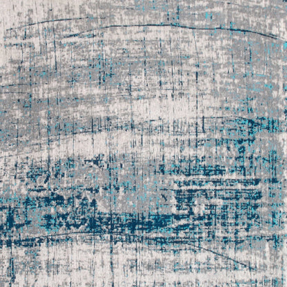 5 x 7 Blue & Gray Non Skid Rug