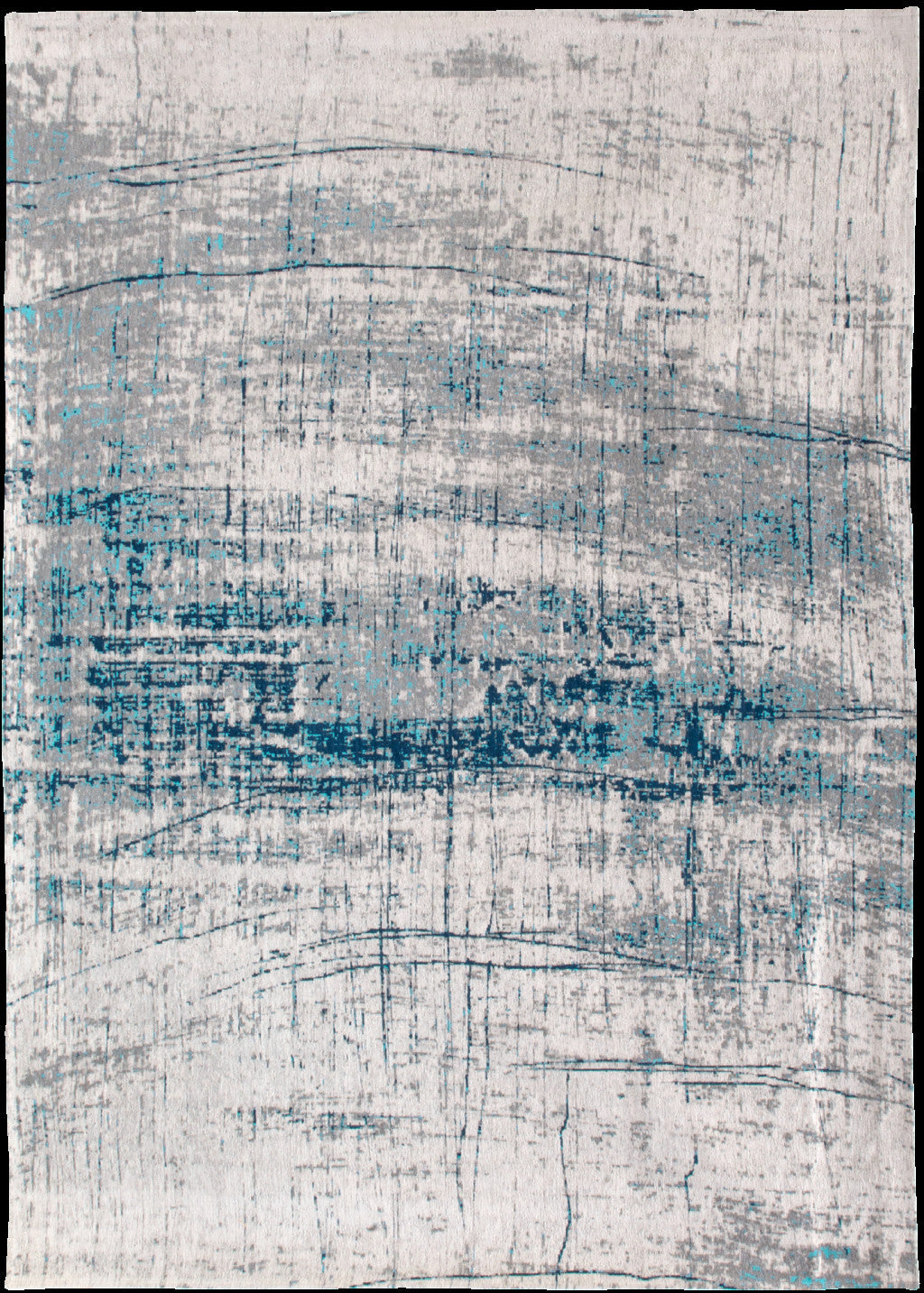 6 x 8 Blue & Gray Non Skid Rug