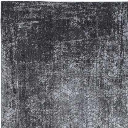 5 x 7 Black & Gray Chevron Non Skid Rug