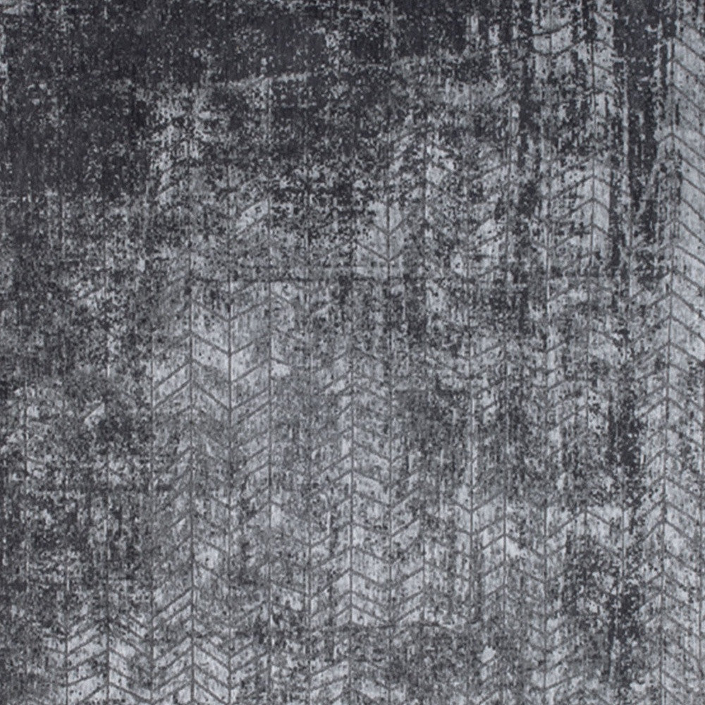 6 x 8 Black & Gray Chevron Non Skid Rug