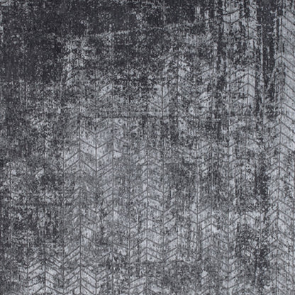 6 x 8 Black & Gray Chevron Non Skid Rug