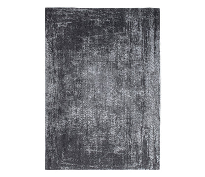 7 x 9 Black & Gray Chevron Non Skid Rug