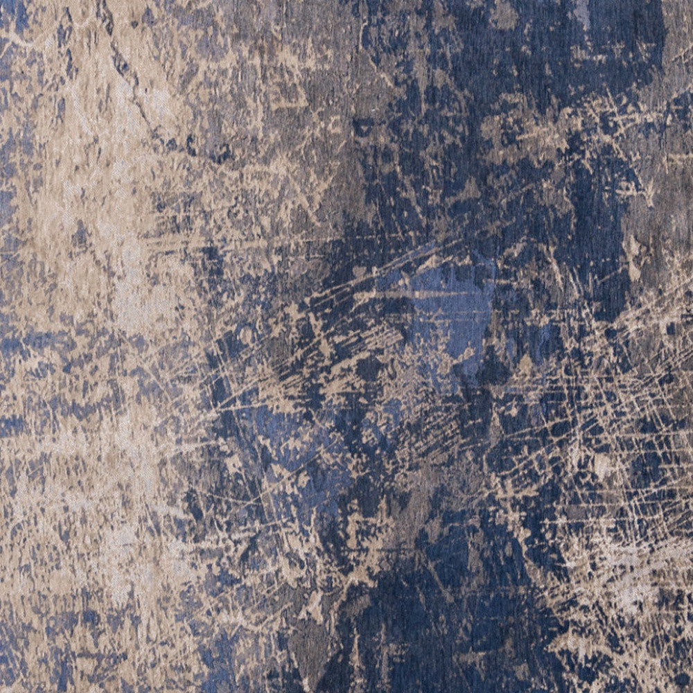 7 x 9 Blue & Gray Non Skid Rug